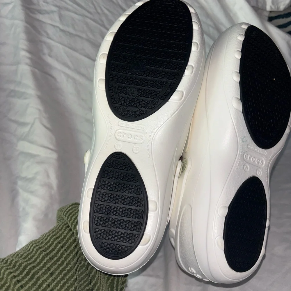 Crocs White Slip-On Clogs - Picture 5 of 5